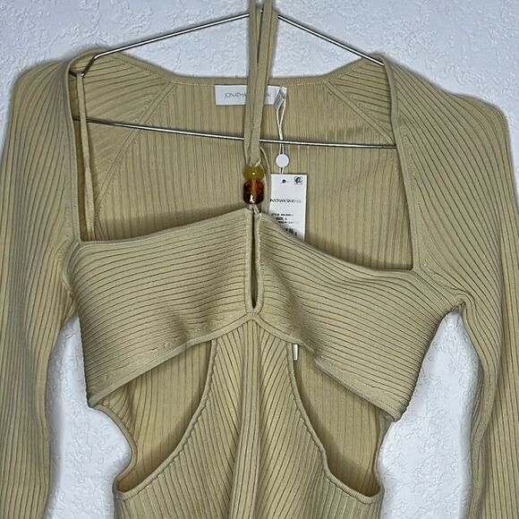 NWT Jonathan SIMKHAI Elenor Halter Top Dried Pineapple Large - Picture 4 of 12